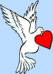 Taube mit Herz